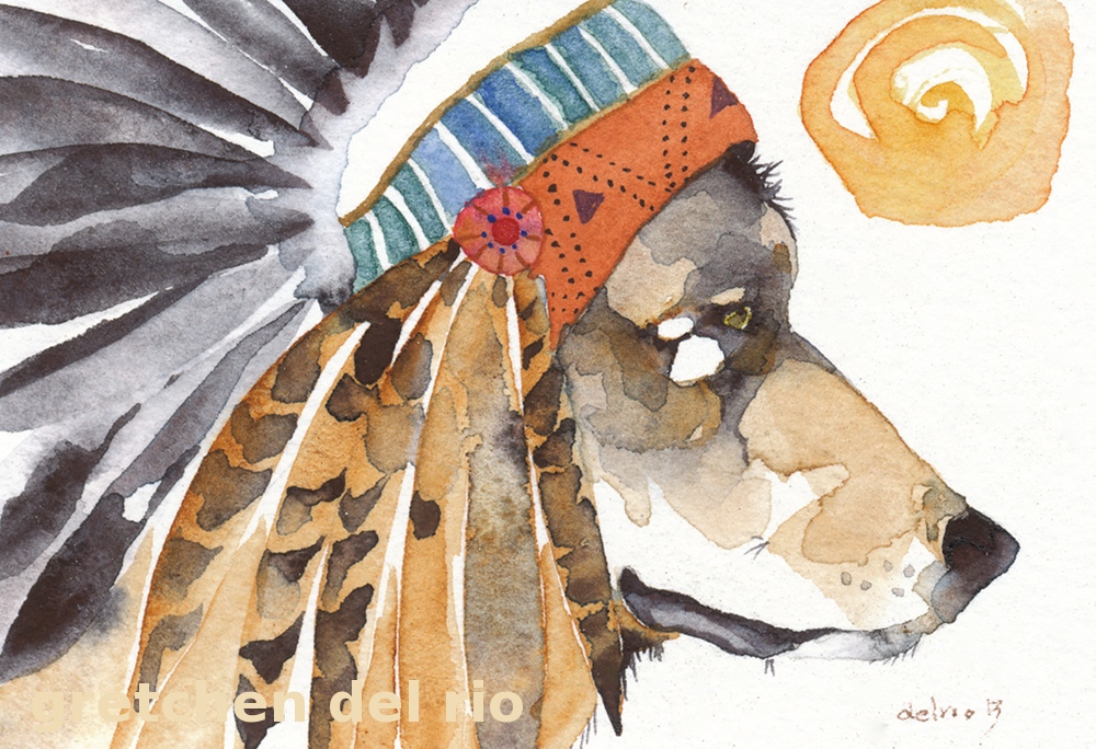 Original watercolor by Gretchen Del Rio (c) all rights reserved; posted here with permission