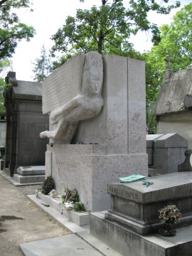 Tomb of Oscar Wilde designed by Sir Jacob Epstein