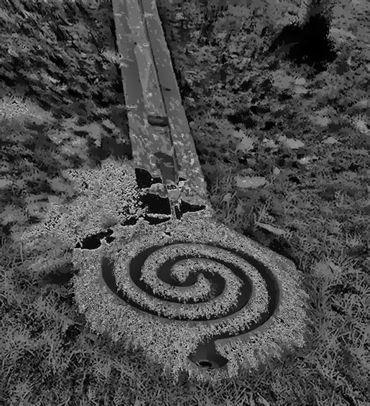 Labyrinth Digital landscape from photo @2018 Michael Dickel